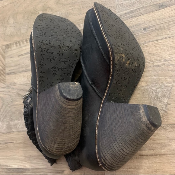 Anthropologie Miss Albright Philadelphia Front Zipper Leather Peep Toe Booties - Picture 9 of 15